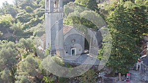 Landmark village of Gornji Stoliv Montenegro - the oldest church