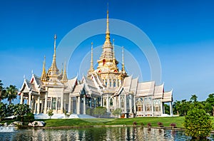 Landmark wat thai Temple at Wat None in Nakhon Ratchasima province. photo