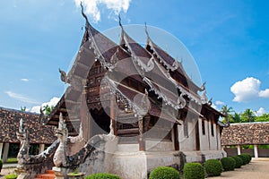 Landmark wat Ton Kain 700 years, Old wooden temple in Chiang Mai