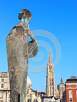 2 landmarks of Antwerpen , Belgium