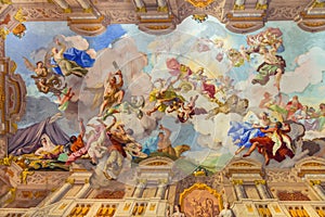 Landmarks of Austria - abbey Melk, fresco over ceiling