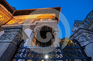 Landmarks of Bucharest. Stavropoleos Monastery in the Old Town