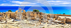 Landmarks of Cyprus island - ancient Kourion archaeological site