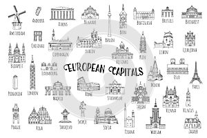 37 landmarks from European capitals