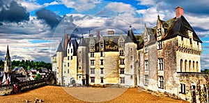 Landmarks of France- castles of Loire valley - impressive Langeais photo