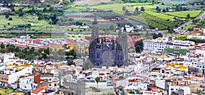 Landmarks of Gran Canaria - historic town Arucas with impressive cathedral. Canary islands photo