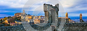 Landmarks of Italy - medieval town Montalcino, famous wine region of Tuscany