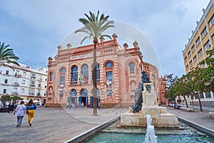 The landmarks of Plaza Fragela, Cadiz, Spain photo