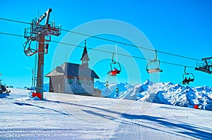 Landmarks of Schmitten mount, Zell am See, Austria