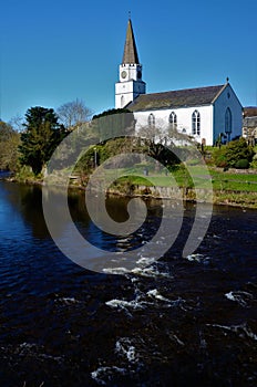 Landmarks of Scotland - White Church in Comrie, Perthshire
