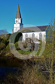 Landmarks of Scotland - White Church in Comrie, Perthshire