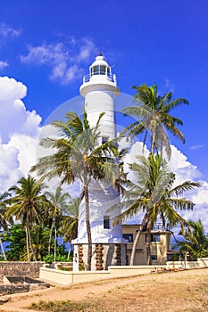 Landmarks of Sri Lanka - lighthouse in Galle fort, south of island