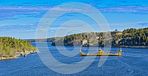 Landmarks of Vaxholm, Stockholm archipelago, Sweden photo