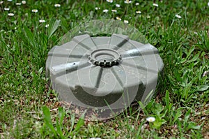 Landmine on the grass