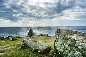 lands end coastline rocks
