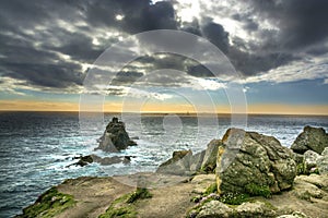 Lands end coastline rocks