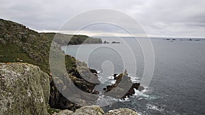 Lands End Cornwall coast lighthouse