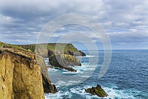 Lands end Cornwall coastline cliffs