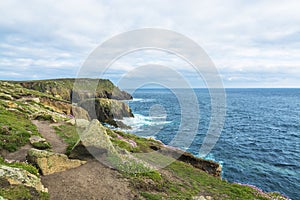 Lands end Cornwall coastline cliffs