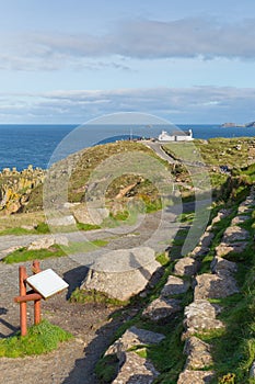 Lands End Cornwall England English tourist attraction the most westerly point of the country and tourist attraction