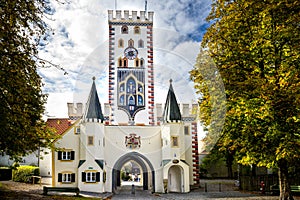 Landsberg am Lech - Bayertor, historic town gate. Bavaria, Germany.