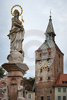 Landsberg am Lech, famous medieval village over the bavarian romantic road