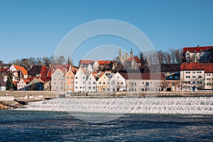 Landsberg am Lech in winter, at Bavaria Germany