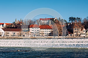 Landsberg am Lech in winter, at Bavaria Germany