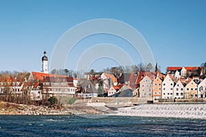 Landsberg am Lech in winter, at Bavaria Germany