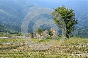 Landscape- Abandoned house at a valley down Western ghats