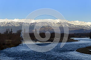 Landscape Abkhazia on January