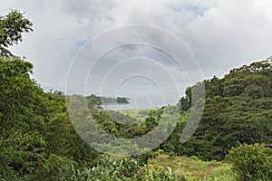 Landscape above the Lake Arenal at La Fortuna, Costa Rica photo