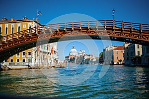 Landscape with accademia bridge  in Venice, Italy