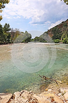 landscape of Acheron river Epirus Greece - Acherontas river