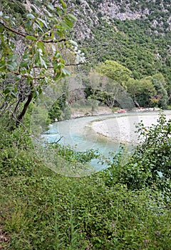 landscape of Acheron river Epirus Greece - Acherontas river