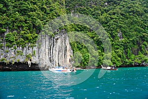 Landscape and activities in Phi Phi Island, Phuket, ThaiLand