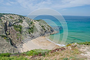 Praia Das Adegas beach near Odeceixe, Portugal. photo