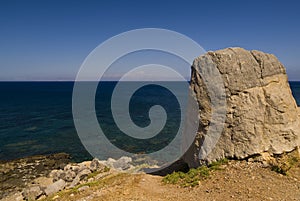 Landscape of the Aegadian islands, Favignana, Sicily, Italy