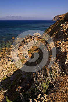 Landscape of the Aegadian islands, Favignana, Sicily, Italy