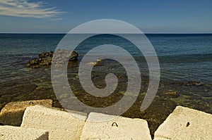 Landscape of the Aegadian islands, Favignana, Sicily, Italy