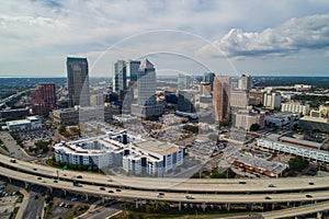 Landscape aerial Downtown Tampa FL