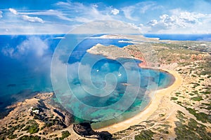 Landscape with Platja Cavalleria, Ferragut and Cala Rotja, Menorca photo