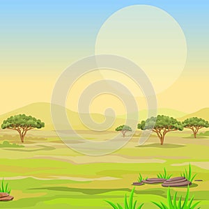 Landscape of the African savanna.