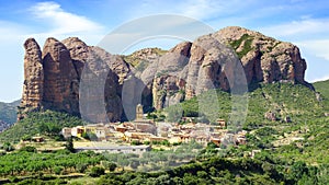 Landscape with Aguero Mountains, Huesca photo