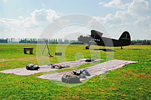 Landscape in airdrome photo