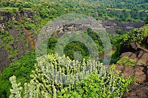 Landscape of Ajanta caves in Aurangabad, India