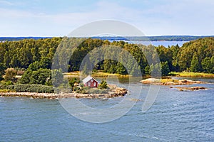 Landscape of Aland Islands archipelago.