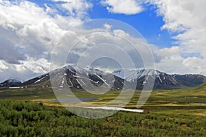 Landscape along Dempster Highway near Tombstone Territorial Park, Canada