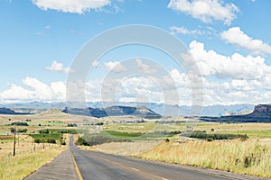 Landscape along the R711-road between Fouriesburg and Clarens