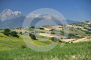 Landscape near Teramo Abruzzi at summer photo